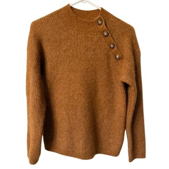 sezane trudy jumper sweater brown szS bust37in - Picture 1 of 4